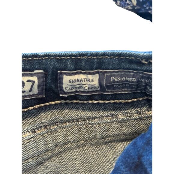 Miss Me Jeans Women 27 Blue Capris Western Rodeo Embroidered Denim Cowgirl - Picture 7 of 10